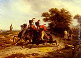 Hussards Escortant Napoleon by Hippolyte Bellange